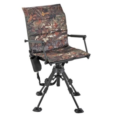 Arrowhead Outdoor Quiet 360 deg. Swivel Blind Chair with Removable Seat Pad and Armrests, Cup-Holder, and Carrying Bag