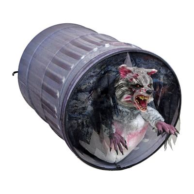Haunted Hill Farm 2 ft. Motion Activated Red LED Animatronic Zombie Raccoon