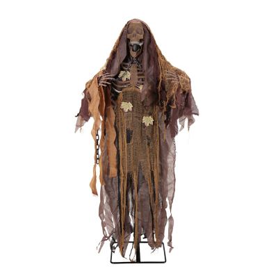 Haunted Hill Farm 5 ft. 2 in. Yellow LED Light Animatronic Standing Sonic Reaper