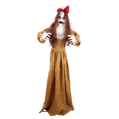 Haunted Hill Farm 5 ft. 5 in. Pop-Up Motion LED Light Animatronic Standing Pop-Up Creepy Lady