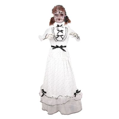 Haunted Hill Farm 5.5 ft. Moving Body Halloween Animatronic Walking Girl