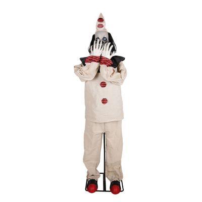 Haunted Hill Farm 5.5 ft. Pop-Up Head Halloween Animatronic Standing Pop-Up Clown