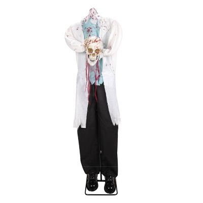 Haunted Hill Farm 5.1 ft. Moving Body Halloween Animatronic Standing Shaking Headless Doctor
