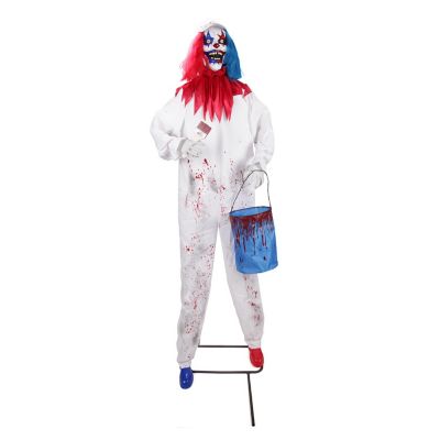 Haunted Hill Farm 7 ft. Moving Body Halloween Animatronic Standing Animated Painting Clown