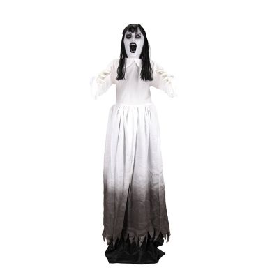 Haunted Hill Farm 5 ft. 11 in. Rising Motion LED Light Animatronic Standing Raising Lady