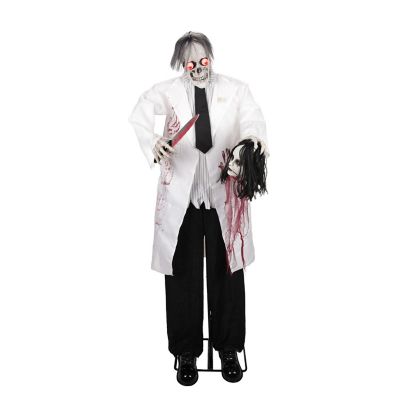 Haunted Hill Farm 5 ft. 7 in. Sound-Activated Animatronic Zombie Halloween Animatronic
