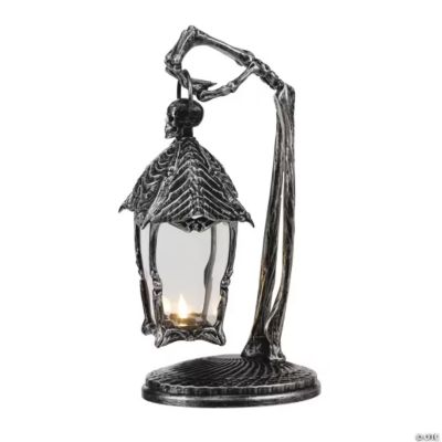 Seasons Skeleton Crew Hanging Lantern Plastic Halloween Decoration