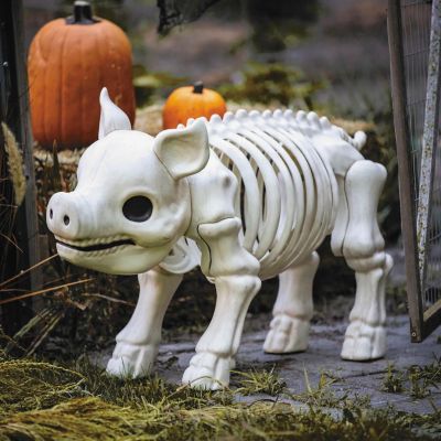 Seasons 24 1/4 in. Standing Pig Skeleton Halloween Decoration
