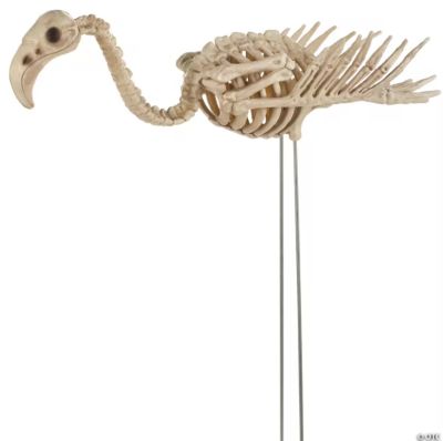 Seasons 19 3/4 x 26in. Flamingo Skeleton Halloween Outdoor Yard Decoration