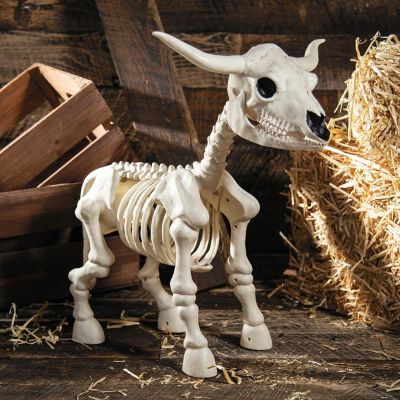 Seasons 21 1/4 in. Standing Steer Skeleton Halloween Decoration