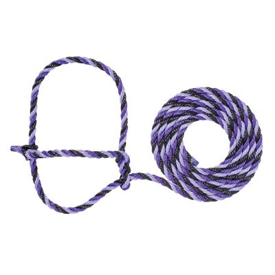 Weaver Livestock Cattle Rope Halter, Black/Purple/Lavender