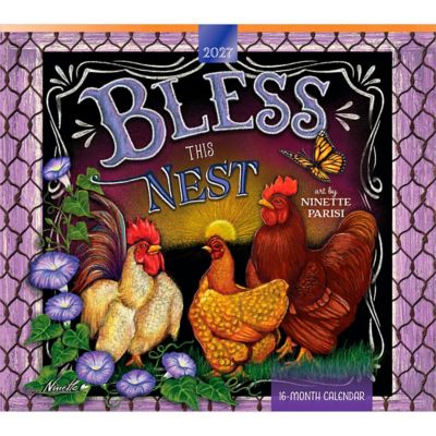 Brown Trout 2027 Bless This Nest Linen Env Brush Dance, Foil