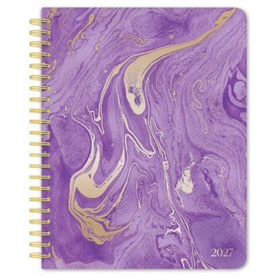 Brown Trout Crackled Blush 2027 Desk Planner Foil