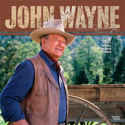Brown Trout 2027 John Wayne Square Flap Calendar, Foil