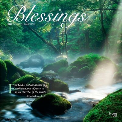 Brown Trout Blessings 2027 Square Flap