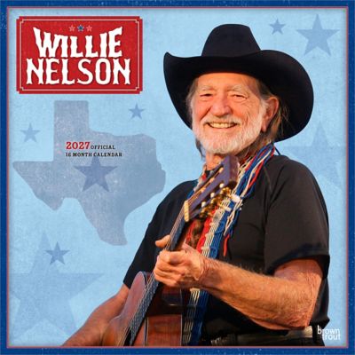 Brown Trout 2027 Willie Nelson Square Flap Calendar