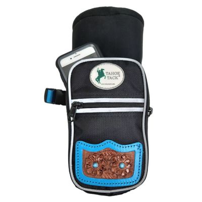 Tahoe Tack 1680D Nylon Water Bottle Storage Bag with Leather Accents