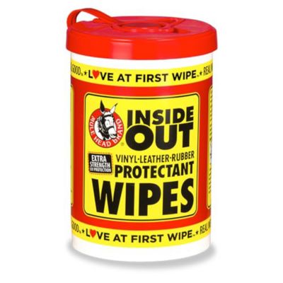 Mule Head Brand Inside Out Protectant Wipes, Automotive Interior & Exterior Cleaner for Leather, Rubber & Trim, 72 ct.