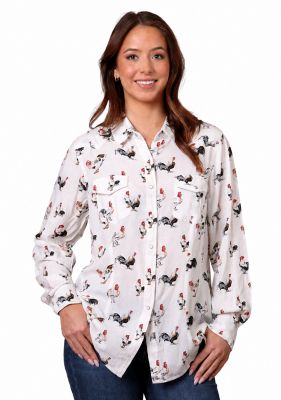 Cotton and Rye Western Novelty Chicken Print Top