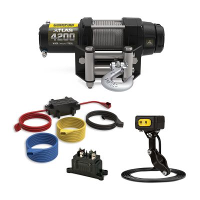 Champion Power Equipment Atlas 4200 lb. ATV/UTV Steel Cable Winch Kit