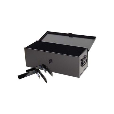 K&M Manufacturing #20 Toolbox & Mounting Brackets Kit 21 x 8 x 7in., Black Powder Coat