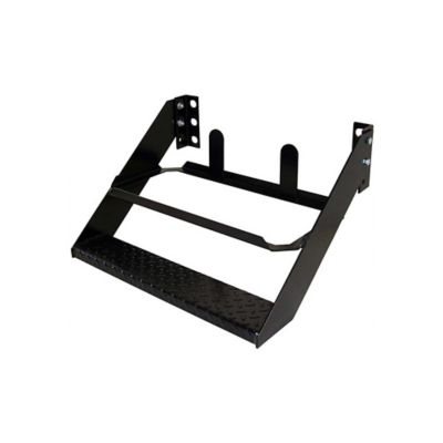 K&M Manufacturing Step Mount for #30 Toolbox 22-25 in., Wide Bolt Pattern Black Powder Coat