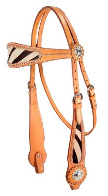 Tahoe Tack Tahoe Wild Side Zebra Print Browband Headstall Opulent Leather