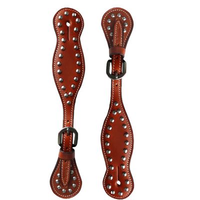 Tahoe Tack Tahoe Spur Straps with St. Steel Hardware and Spots for Unisex Pair