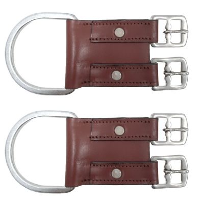 Tahoe Tack Heavy Duty Leather Western to English Saddle Girth Converter with Double Buckles Set of 2