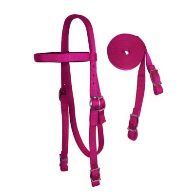 Tahoe Tack Tahoe Double Layer Nylon Padded Headstall with Split Reins