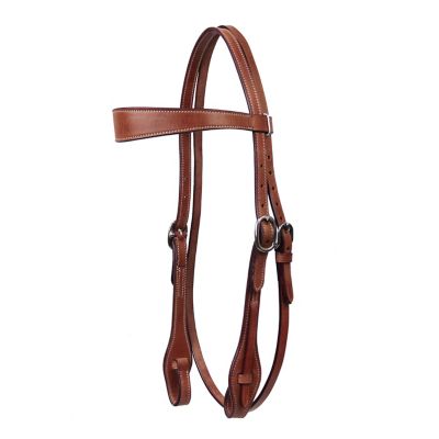 Tahoe Tack Leather Western Browband Headstall with Quick Change Bit Ends and One Year Warranty