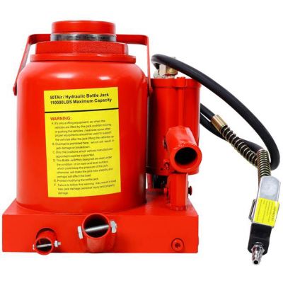 TMB 50 t/100,000 lbs. Air Hydraulic Bottle Jack w/Pneumatic & Manual Hand Pump