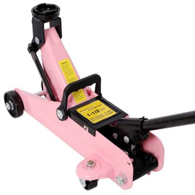 TMB 1.5 Ton Low Profile Hydraulic Steel Floor Jack, Pink