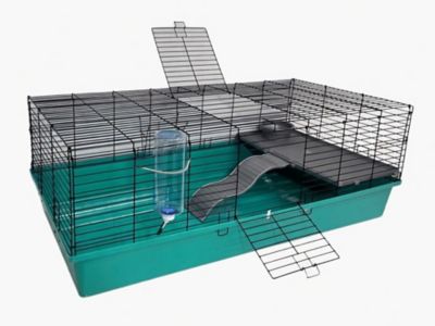 Zylina Healthy Habitat Small Animal Cage 48 x 24in. Deluxe Kit, 32 oz. Waterer/Shelf/Ramp/Crock/Manger