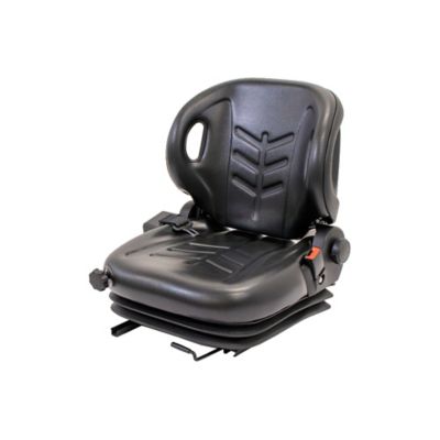 Uni Pro 57 Forklift Seat With Suspension Black Vinyl Orange Seatbelt