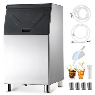 VEVOR Commercial Ice Maker Storage Bin, 300 lb. Capacity Stainless Steel Ice-Bin