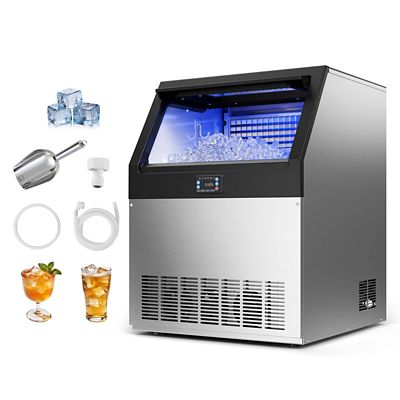 VEVOR Commercial Ice Maker Machine, 265 lb./24h with 85 lb. Storage Capacity