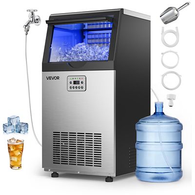 VEVOR Commercial Ice Maker Machine, 120 lb./24h with 30 lb. Storage Capacity