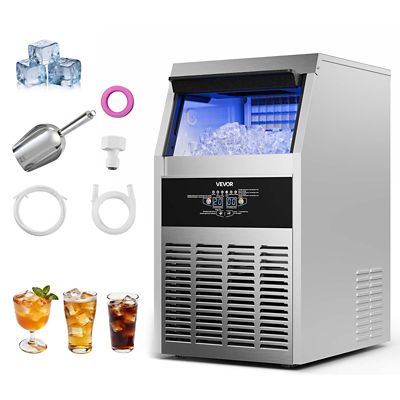 VEVOR Commercial Ice Maker Machine, 160 lb./24h with 30 lb. Storage Capacity