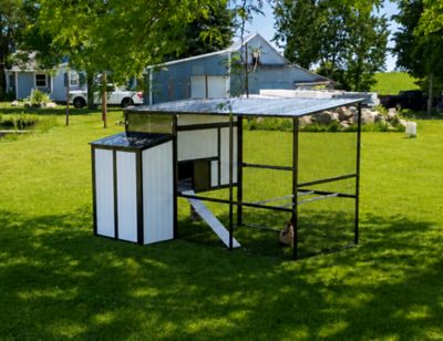 Zylina Modern Ultraguard Large Metal Chicken Coop With Storage