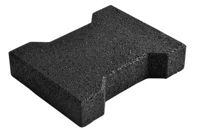 Red Barn Bellagio 43 mm Black Rubber Pavers, 42 Pieces