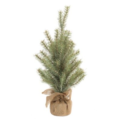 Melrose International Glittered Pine Tree in Burlap 24 in. H