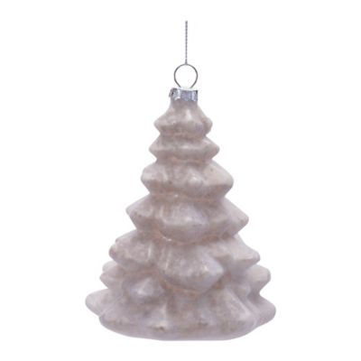Melrose International Glass Tree Ornaments, Set of 6