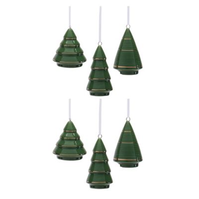 Melrose International Ceramic Tree Ornament, 6 pc.