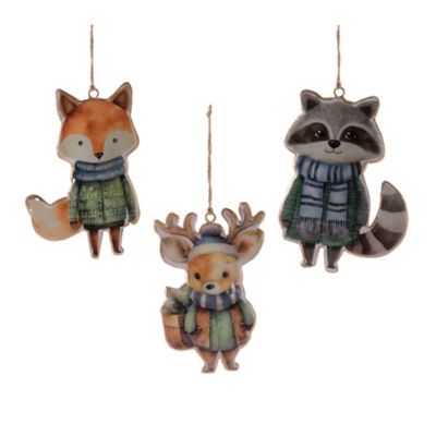 Melrose International Iron Winter Animal Ornament, 6 pc.