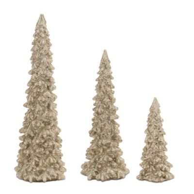 Melrose International Glittered Pine Tree, 3 pk.