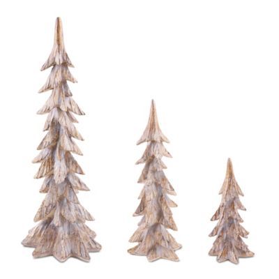Melrose International Carved Pine Tree, 3 pk.