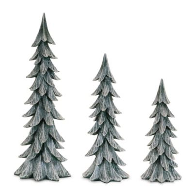 Melrose International Glittered Pine Tree, 3 pk.