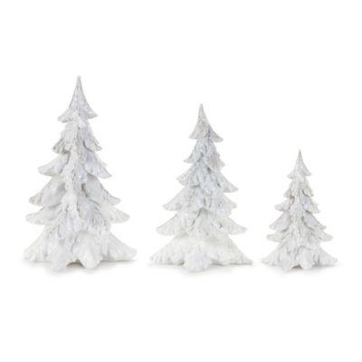 Melrose International Glittered Pine Tree -Set of 3
