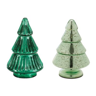 Melrose International Mercury Glass Christmas Tree, 2 pk.